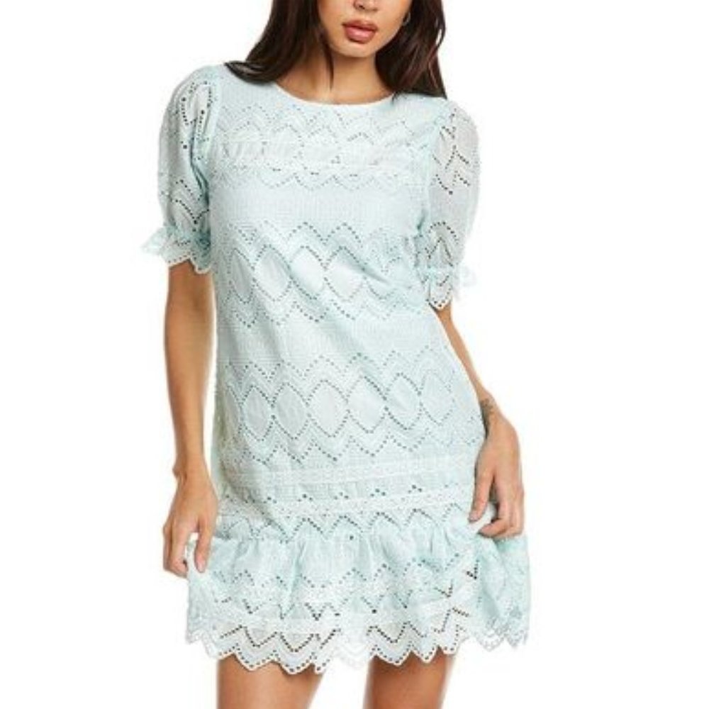 NWT Sail to Sable Puff Sleeve Mini Dress